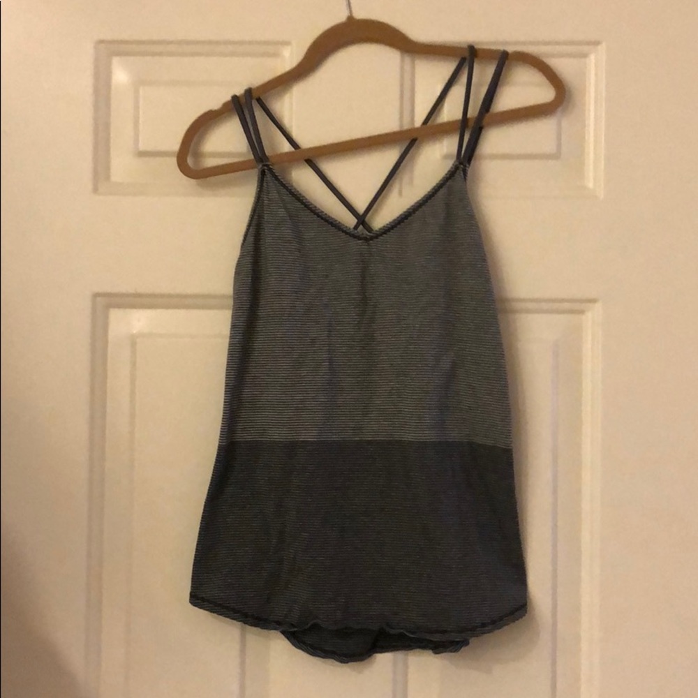 Lululemon striped grey workout tank